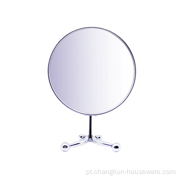 Reda redonda redonda de dupla face portátil espelho de maquiagem